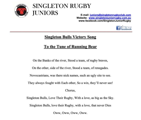 Singleton Bulls Victory Song